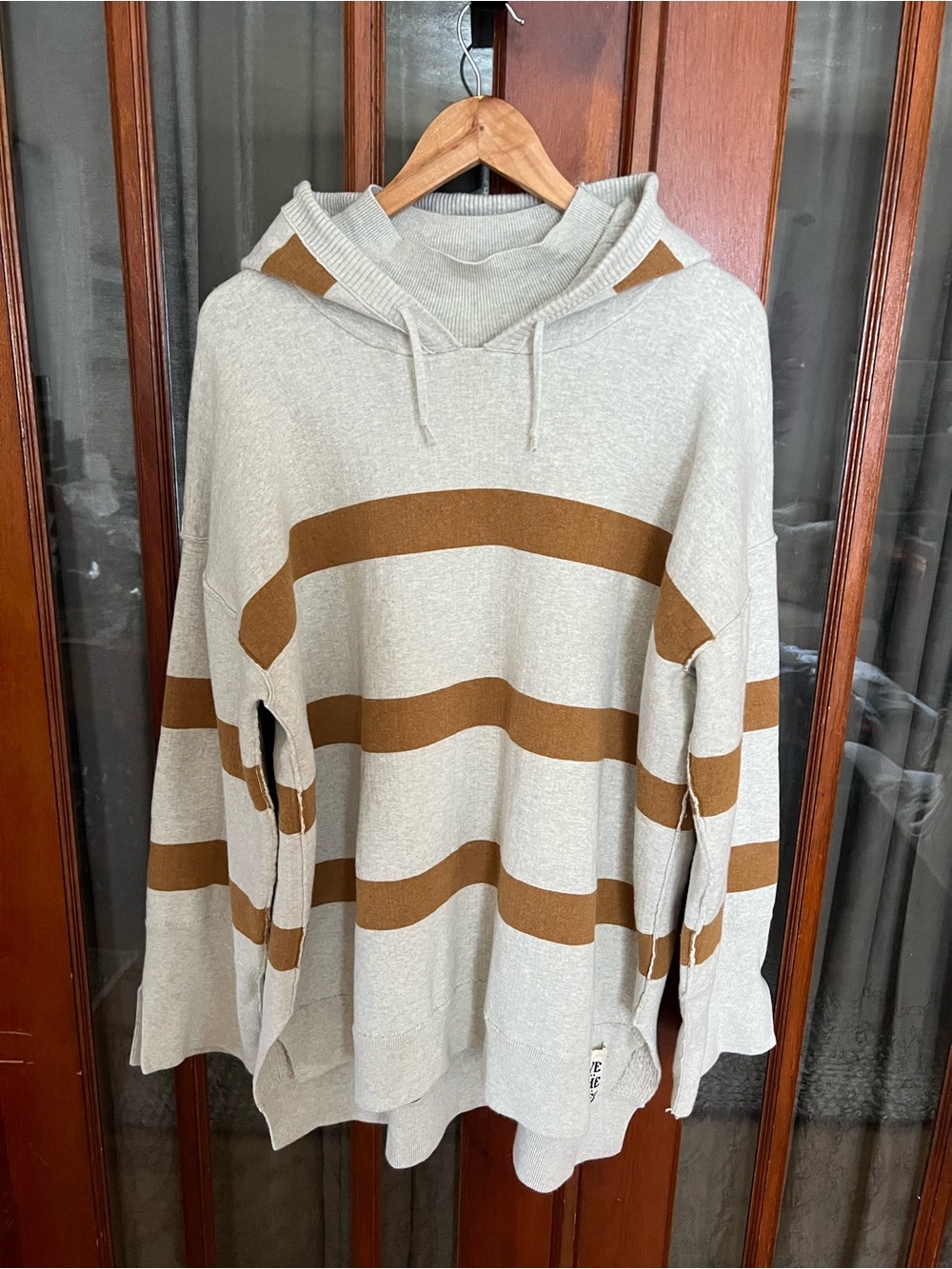 We The Free Oversized Distressed Side Street Hoodie Sweatshirt